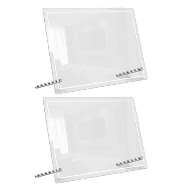 2 Sets Desk Whiteboard White Board Desktop Memo Board Desktop Whiteboard Desk Write Note Board
