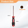 thumbnail image 2 of Uxcell 2pcs PH1 Destornillador Phillips #1 8.07" Destornilladores Magnéticos 4.13" Acero Aleado S2 Tratado Térmicamente con Mango Ergonómico para Reparaciones de Hágalo Usted Mismo, Rojo Marrón, 2 of 7