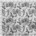 thumbnail image 4 of Soimoi Bird & Flowers PrintCotton Poplin Sewing Fabric Sold by The Yard 42 Inch WideSewing Craft Quilting/ Quilt Making Fabric -Gray1, 4 of 5