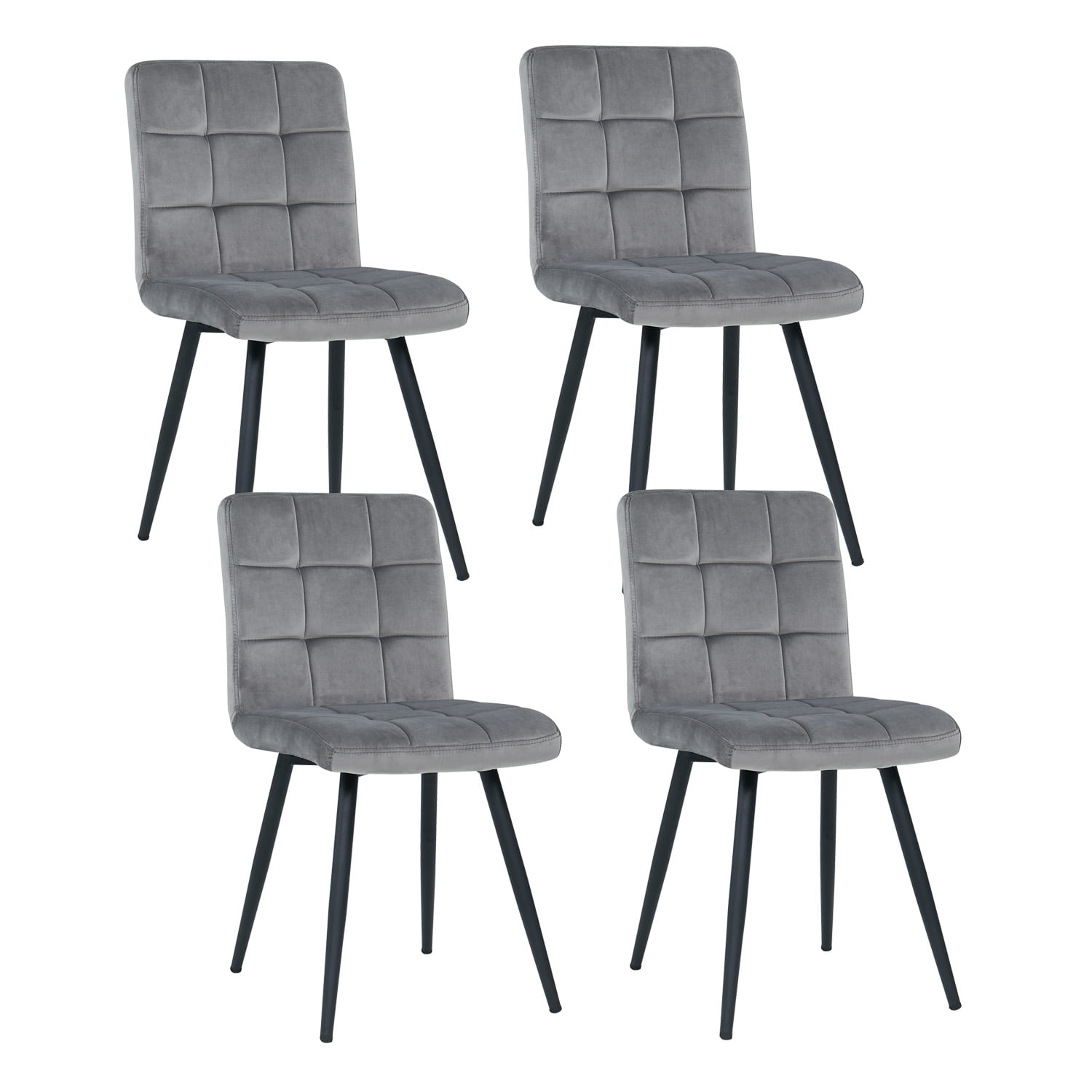 Duhome Dining Chairs Room, Grey Dining Chairs Set Of 4 With Arms