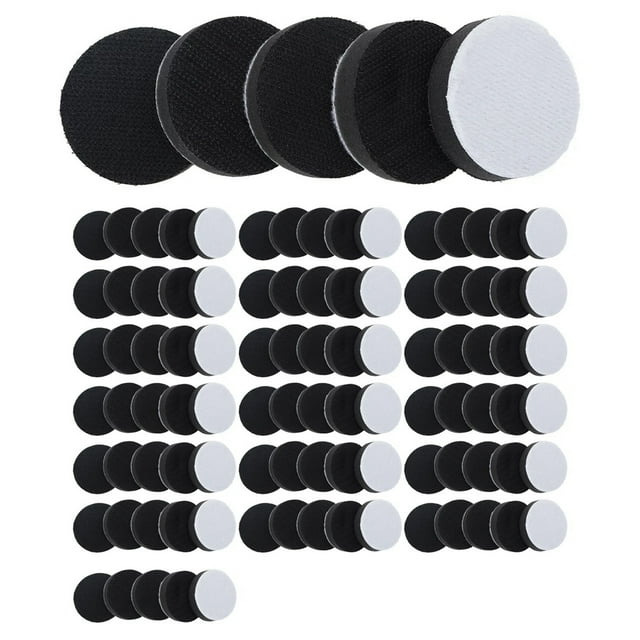 100 Almohadillas de Interfaz de Densidad Suave de 50 Mm, Almohadillas de Esponja, Almohadillas de Respaldo, Discos de Lijado Frontales de Gancho/Bucle, Herramientas Abrasivas