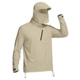 thumbnail image 5 of Mens Performance Fishing T-Shirt Long Sleeve Hoodie with Face Mask, Stretch Quick Dry Breathable Hooded Shirt Outdoor Hiking Top with Chest Zipper Pocket & Adjustable Cuff, 5 of 5
