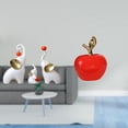 thumbnail image 2 of Esculturas de elefantes, figuras de cerámica, estatuas, decoraciones creativas para la familia, animales, acabado liso, adecuadas para sala de estar,, 2 of 8
