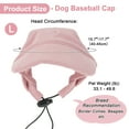 thumbnail image 2 of Sombrero para perros Unique Bargains para protección solar, sombrero visor de verano para perros y gatos con agujeros para las orejas, sombrero ajustable para cachorros, tocado grande de color rosa, 2 of 7