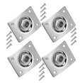 thumbnail image 3 of 4 Pcs Prise Guitare Électrique en Acier Inoxydable Carrée Argentée, 3 of 9