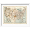 thumbnail image 2 of Art.com Map of the United States. Inset of Alaska Art Print by Encyclopaedia Britannica, White Frame Wall Art, 40" x 32", 2 of 5