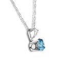 thumbnail image 2 of Pompeii 3/8Ct Round Blue Diamond Solitaire 14K White Gold Pendant Necklace Lab Grown, 2 of 3