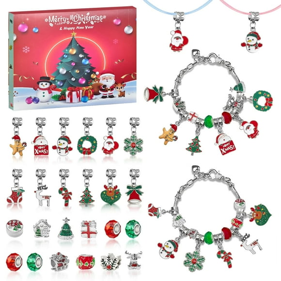 Pulsera con calendario de adviento, Halloween, Navidad 2025, con 2 pulseras