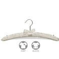 thumbnail image 3 of The Great American Hanger Company Ivory Satin Top Hanger, Box of 24 Padded Wood Hangers with Chrome Swivel Hook & Studs for Shoulder Straps, 3 of 4