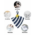 thumbnail image 6 of Boanket Navy Blue Striped Cloth Napkins Set of 4, Holiday Napkins for Baby Shower, Modern Farmhouse Blue White Stripes Washable Reusable Dinner Napkins for Cocktail Wedding Party, 20 x 20 Inch, 6 of 7