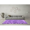 thumbnail image 3 of Ahgly Company Indoor Square Abstract Purple Contemporary Area Rugs, 3' Square, 3 of 4