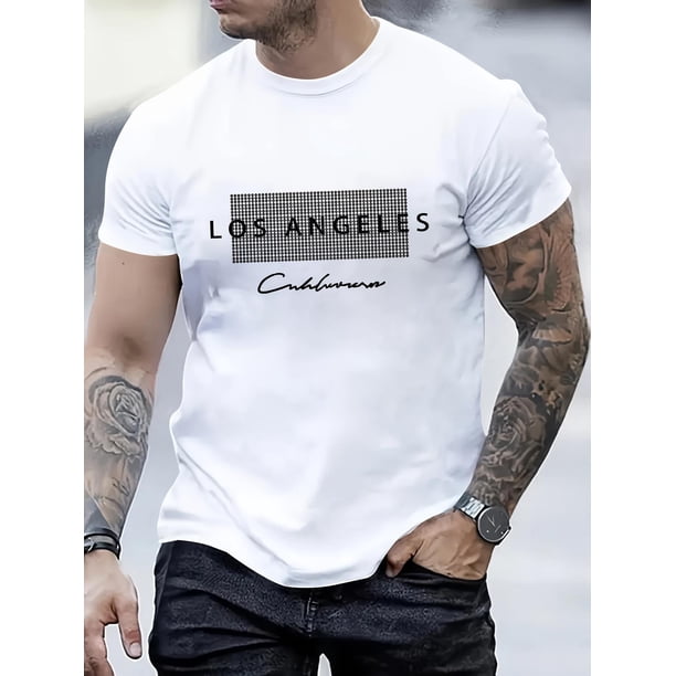 Men's Adult Graphic tee T-ShirtLOS ANGELES Print Shirt, s For Men, Casual Short Sleeve T-shirt For Summer Tee For Adult, Men, Women, Teen, Teenager, Adolescent, YouthFather's Day, Mother's Day, New