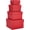 Red, variant on ANHXN Gift Box Set - Nesting & Stackable Square Boxes with Lids for Weddings, Birthdays & Favors