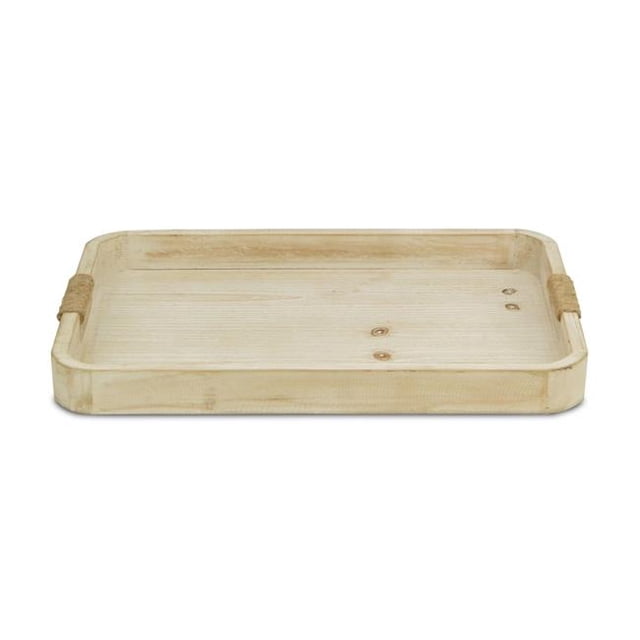 Cheungs 5397WT un Plateau Simple en Bois Naturel - Lavé Blanc
