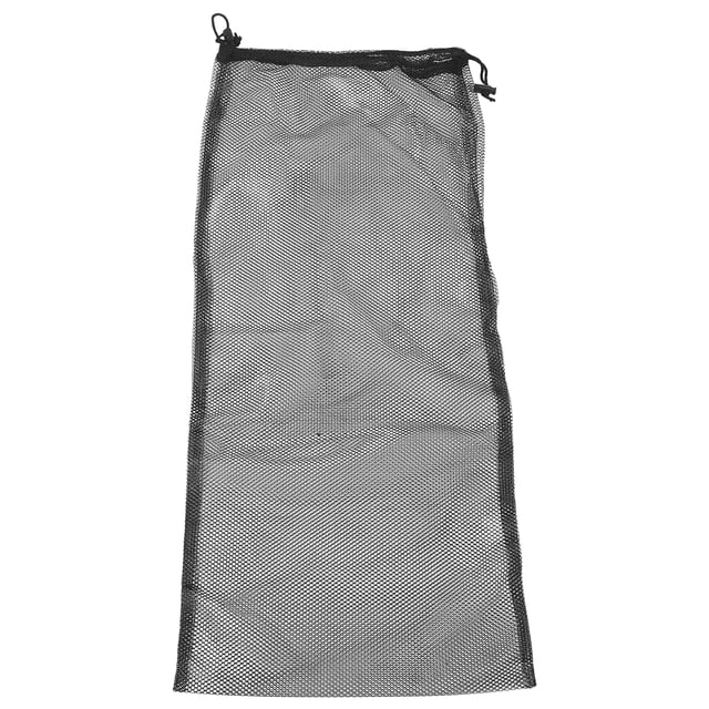 MOVTOTOP Durable Nylon Mesh Drawstring Bag for Snorkel Equipment with Secure Closure Black Large Capacity