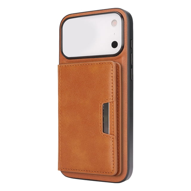 Klonfd With Foldable Card Holder & Stand For IPhone 17 Pro Wallet Phone With Card Slots Detachable Leather Cover Supports Wireless Charging
