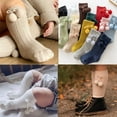 thumbnail image 4 of 2 Pairs Autumn Winter Baby Stockings with Cute Cherry Ball 0-4Years Toddler Knee High Socks Princess Socks, 4 of 4