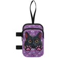 thumbnail image 2 of COEQINE Crutch Accessories Bag Elbow Crutch Pouch Black Cat Heart Purple Forearm Crutch Pouch, Walking Cane Bag, Lightweight, Large Capacity, for Walking Cane, Hiking Stick, 2 of 7