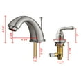 thumbnail image 5 of Aquaterior Faucet Bathroom Vessel Sink 3 Holes Lavatory Faucet w/ Drain, 5 of 7
