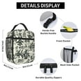 thumbnail image 5 of TEQUAN Portable Lunch Bag, Graffiti Chinese Characters Ornament Pattern Reusable Insulated Lunch Box for Travel Work School Picnic, 5 of 7