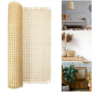 1 Roll Natural Rattan Webbing Mesh DIY Cane Indsian Sheet Decor Supplies  Woven Cane for Cabinet Ceiling Upholstery Furniture , 40cm