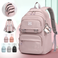 thumbnail image 3 of Mochila de viaje sencilla de gran capacidad, ligera, informal, para niñas, para estudiantes de secundaria y preparatoria, 3 of 6