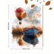thumbnail image 3 of Qisvanset 12x16 Inch Sailboat Hot Air Balloon Canvas Wall Art, Watercolor Cartoon Art Decor for Kids Bedroom Nursery, 3 of 8