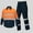 Orange, variant on OGLCCG Men's 2 Pieces Outfits Safety Work Uniform Reflective High Visibility Jackets and Labor Pants Outdoor Button Down Workwear Set with Pockets,XXXXL,Orange