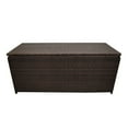 thumbnail image 5 of Brown Wicker Patio Deck Box with 113 Gallon Storage and Metal Frame, 5 of 8