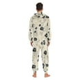 thumbnail image 4 of FORMRS Onesies Pajama for Adults Unisex Hoodie Winter Jumpsuit One Piece Sleepwear, Sizes S-2XL, Small Black Flowers, 4 of 7
