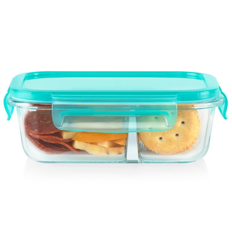 MealBox™ 2.3-cup Divided Glass Food Storage Container with