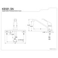 thumbnail image 2 of Kingston KB561 Wyndham One-Handle 3-Hole 8" Centerset Kitchen Faucet in Polished Chrome, 2 of 4