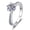 Eardrop Frame 1 Karat, variant on S925 Pure Silver Mozambique Stone Ring, 1 Carat Diamond Crown Design, Adjustable Opening, Classic Style, Women's Fashion Jewelry