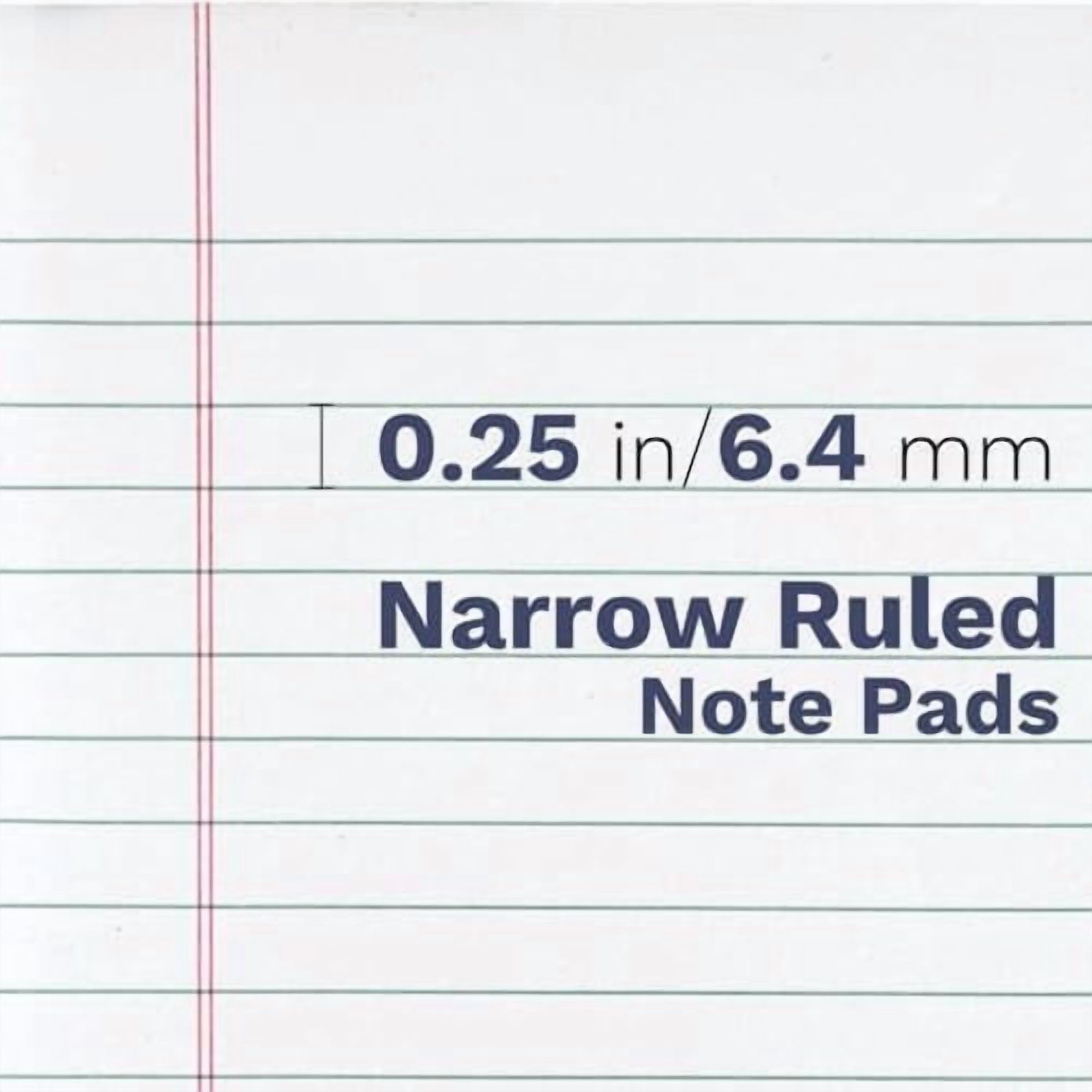 Tekola Note Pads 5x8 12 PCS, Small Legal Pads 5x8 White College Ruled for Work, Perforated White Legal Notepads Lined Paper - 30 Sheets Per Notepad
