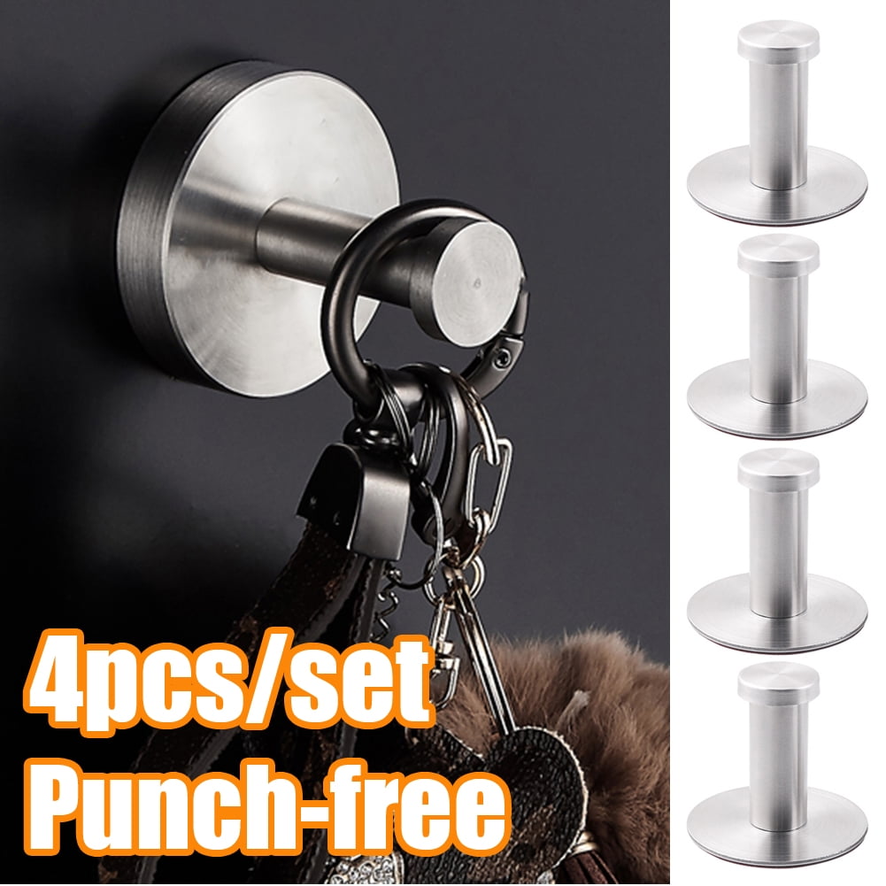 4PCs Stainless Steel Bathroom Towel Robe Hook Holder Kitchen Towel Hanger Hooks 4PCs Stainless Steel Bathroom Towel Robe Hook Holder Kitchen Towel Hanger Hooks