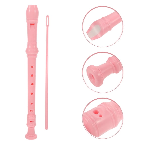 OFFIGAM Beginner Plastic Recorder with Flute Cleaning Rod - Student Musical Instrument Set for Kids and Adults