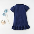 thumbnail image 6 of Baby Girl Dress The Pure Color Stylish Spring Summer Cotton Short Sleeve Princess Dress Clothes Kids Sundress,Size 18 Months-24 Months, 6 of 9