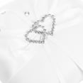 thumbnail image 4 of KAKOWELY Cojín de bolsillo para anillos de boda con doble corazón de 10 x 10 cm con cintas de satén (blanco), 4 of 5