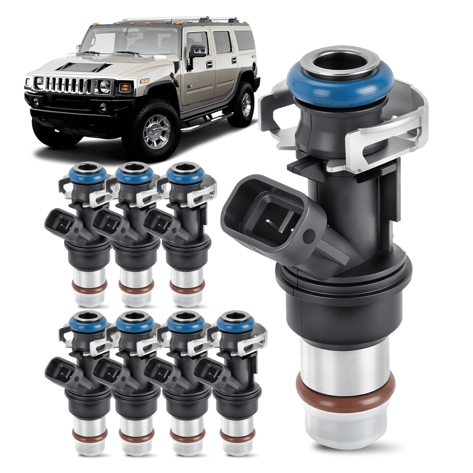 8x Fuel Injectors for Hummer H2 6.0L V8 Engines 2003-2007 FJ315 17113553