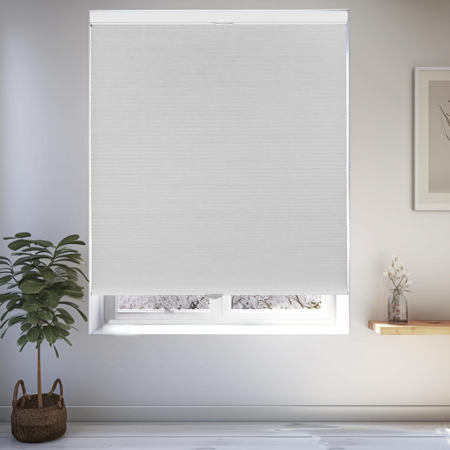 Chicology Salt Light Filtering Cordless Top Down Bottom Up Cellular Shades 40.25 in. W x 72 in. L