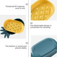 thumbnail image 4 of Jabonera con drenaje en forma de piña, suave, fácil de limpiar, desmontable, con forma de piña, para el baño, la ducha y el almacenamiento de jabón en casa., 4 of 4