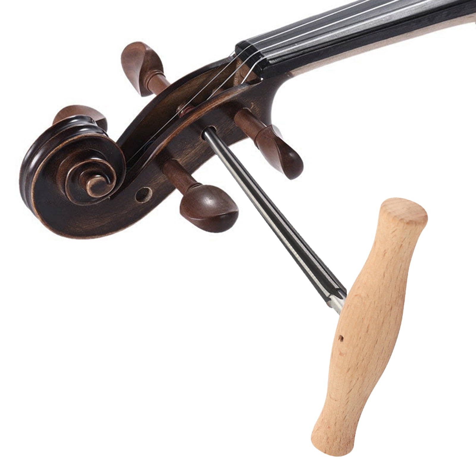 Elowen Violin Reamer High speed steel reamer, anti , sturdy and solid, 1:30 Reamer With Wooden Handle, Suitable for making violin peg holes, Guitars Violin Peg Hole Reamer for Violin Luthiers