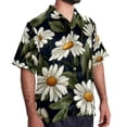 thumbnail image 2 of Daisy Men's Short Sleeve Beach Shirts, Casual Printed Poplin Button Down, Unisex Summer Hawaiian Shirt, 2 of 6