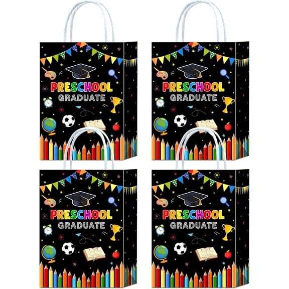 20 Pieces Preschool Graduation Goodie Bags,Class of 2025 Preschool Grad Gift Snacks Treat Candy Party Favors Bags for Pre K Congrats Grad Graduation Theme Party Supplies Decoration