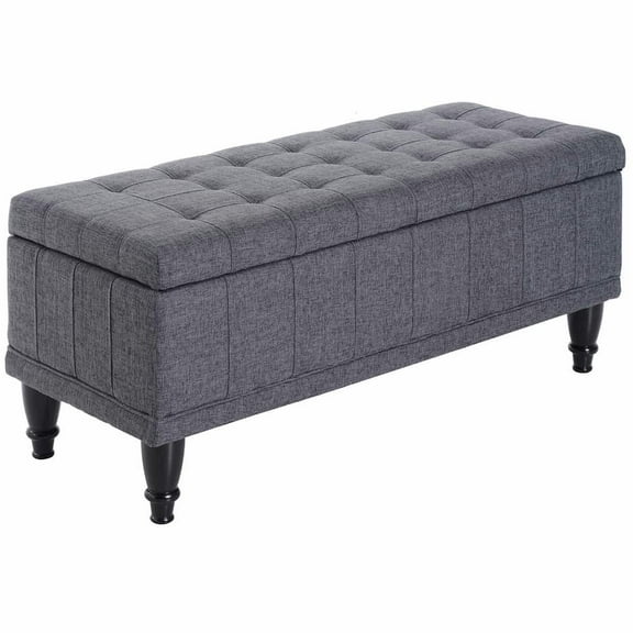 YYAo Bench, Bedroom Bed Bench Ottoman,Bed Storage Bench, Storage Ottoman for Bedroom, Living Room, Gray