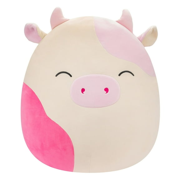 Squishmallows Original 20-Inch Caedyn Cream Cow with Pink Spots - Official Jazwares Jumbo Plush