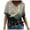 Gray, variant on OAVQHLG3B Plus Size Tops for Women Casual Summer T Shirts V Neck Short Sleeve Floral Print Tunics Loose Pullover