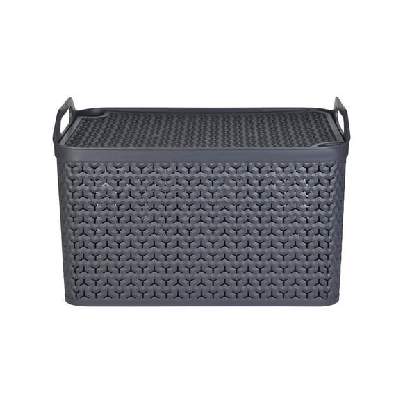 Cesta Apilable grande Azul AGBOX | Multiusos, Organiza tu Hogar | Resistente y Duradera