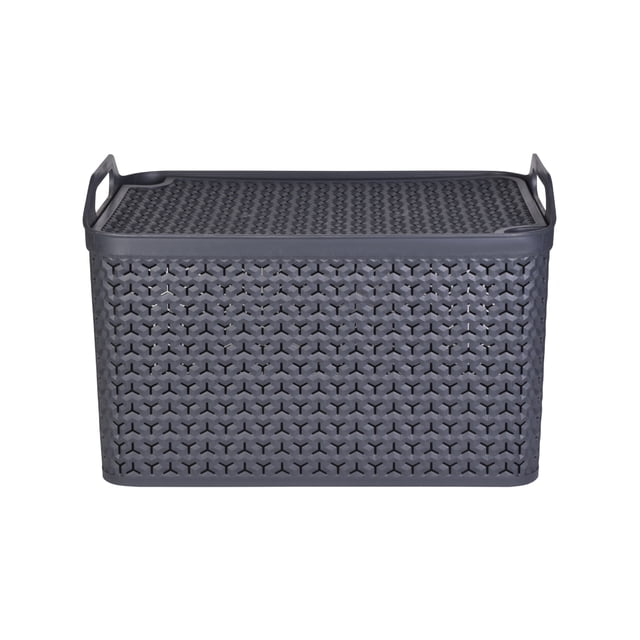 Cesta Apilable grande Azul AGBOX | Multiusos, Organiza tu Hogar | Resistente y Duradera