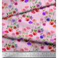 thumbnail image 2 of Soimoi Tissu en Jersey de Coton Imprimé Feuilles & Roses 1 Yard 58 Pouces de Large, 2 of 3